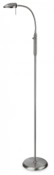 Image of LED 1 Light Floor Lamp Brushed Steel