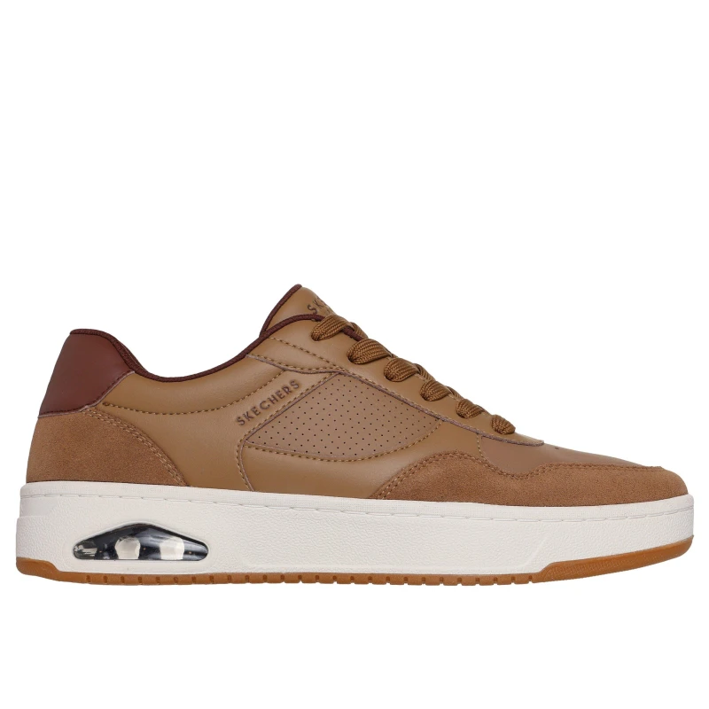 Image of Skechers Mens Uno Court Trainers Brown/Suede male 7 (41)