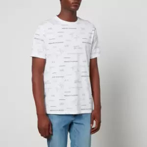 Image of Armani Exchange All Over Print Cotton T-Shirt - M