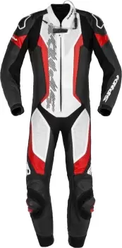 Image of Spidi Laser Pro One Piece Perforated Motorcycle Leather Suit, black-red, Size 52, black-red, Size 52