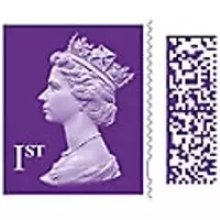Image of Royal Mail Postage Stamps 1st Class UK Self Adhesive Pack of 50