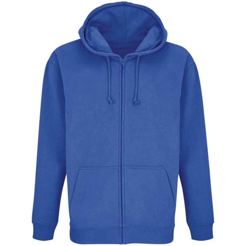 Image of SOL'S Mens Carter Full Zip Hoodie in Blue Size: XS Blue Male XS