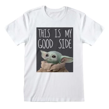 Image of Mandalorian - Good Side Unisex XX-Large T-Shirt - White