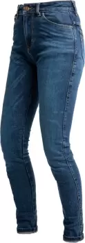 Image of John Doe Luna High Mono Ladies Motorcycle Jeans, blue, Size 26 for Women, blue, Size 26 for Women