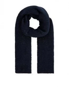 image of Accessorize Glitter Pleated Scarf - Navy