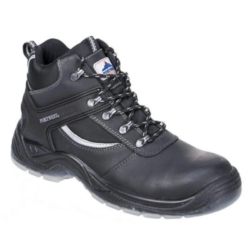 Image of Portwest Steelite S3 Mustang Safety Boots FW69BKR39 Colour: Black