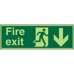 Image of Stewart Superior PSP124SAV Self Adhesive Vinyl Sign 150x450 Fire