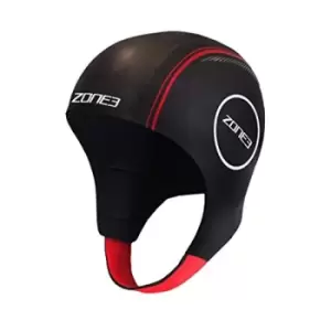 Image of Zone3 Neoprene Swim Cap Black/Red Small