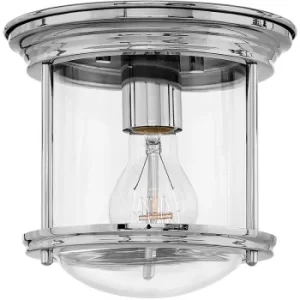 Image of Plafonnier Hadrian Chrome avec verre clair 19,6 Cm