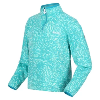 image of Regatta Junior Highton Overhead Fleece - TurquoisAnml