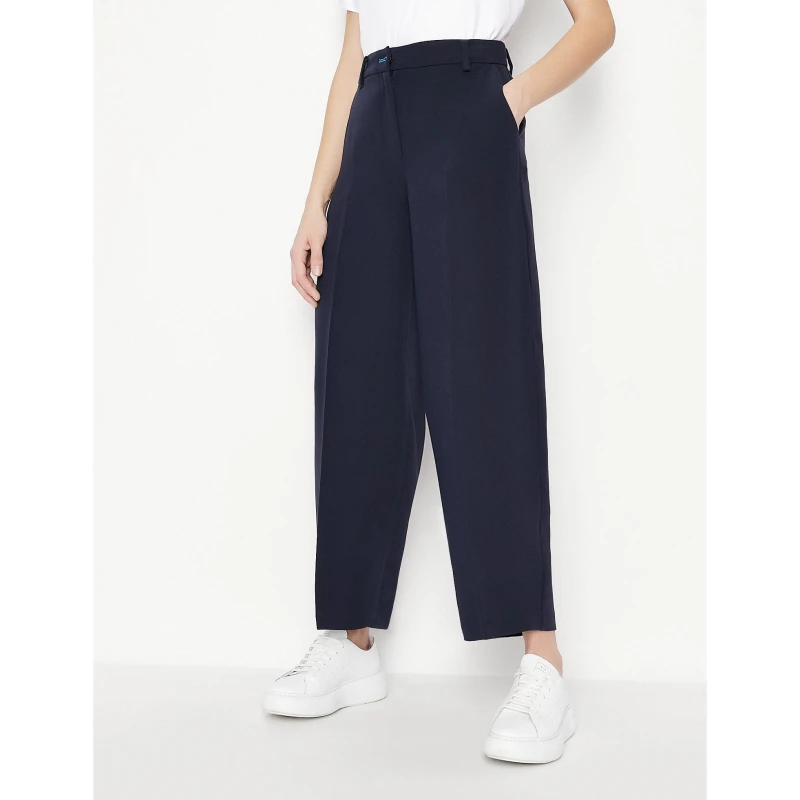 Image of Armani Exchange Womens Straight Leg Trouser Blueberry Jelly female 6 (2XS)