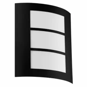 Image of Eglo Black Zinc Plated Steel Wall Lamp - Outdoor
