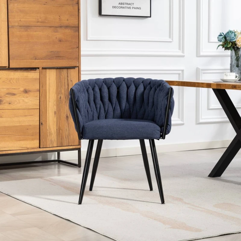 Image of Artemis Home Aneta Fabric Accent Chairs - Set of 2 in Blue Size: 2 Pack Blue Unisex 2 Pack
