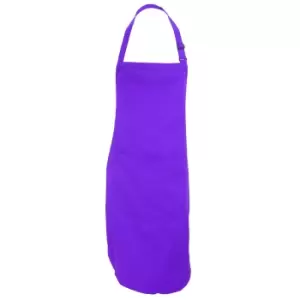 Image of Dennys Adults Unisex Catering Bib Apron With Pocket (One Size) (Purple)