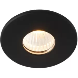 image of Mini Recessed Downlight Fixture - 4W Warm White COB LED Driver - Matt Black