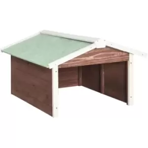 Image of Robotic Lawn Mower Garage 72x87x50cm Mocca and White Firwood Vidaxl Brown