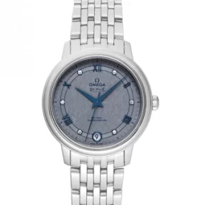 image of De Ville Prestige Co-Axial 32.7mm Automatic Grey Dial Diamonds Ladies Watch