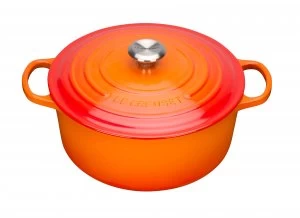 Image of Le Creuset Signature Cast Iron Round Casserole 28cm Volcanic