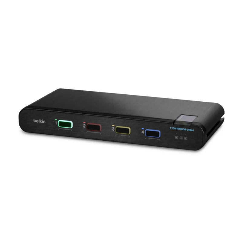 Image of Belkin F1DN104KVM-UNN4 KVM switch Black F1DN104KVM-UNN4