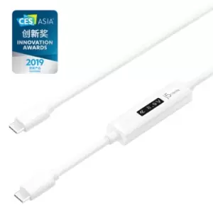 Image of j5create JUCP14 USB-C 2.0 to USB-C Cable With OLED Dynamic...