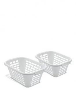 image of Addis 2 Pack 40L Laundry Baskets