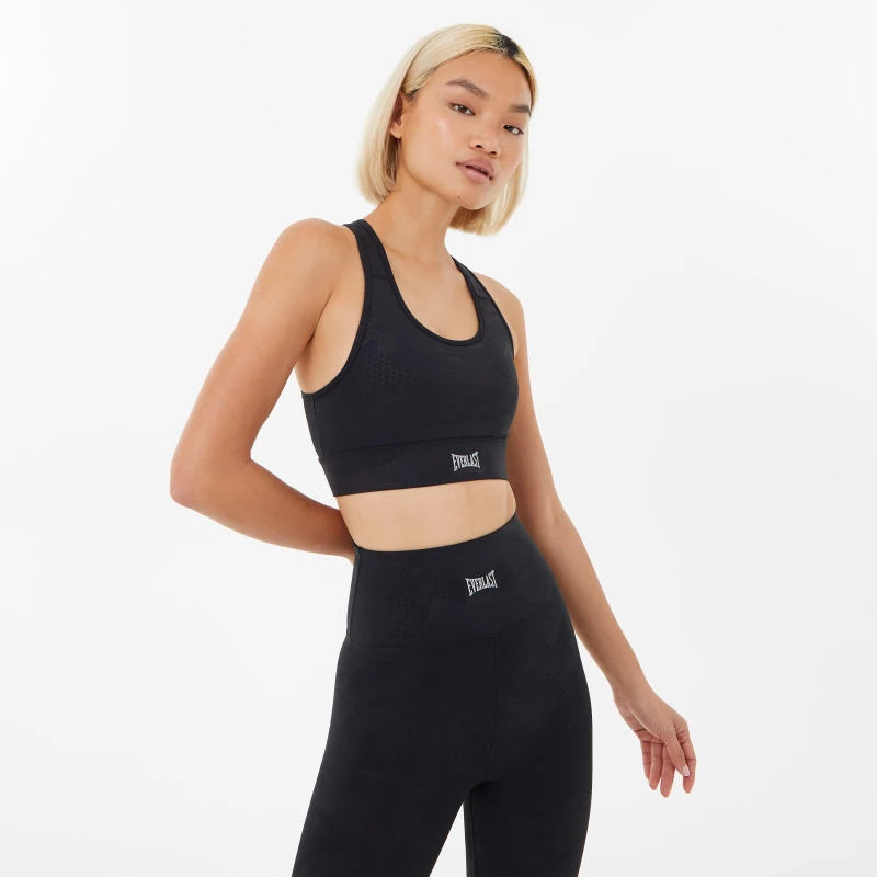 Image of Everlast Gloss Sports Bra Womens - Black 8