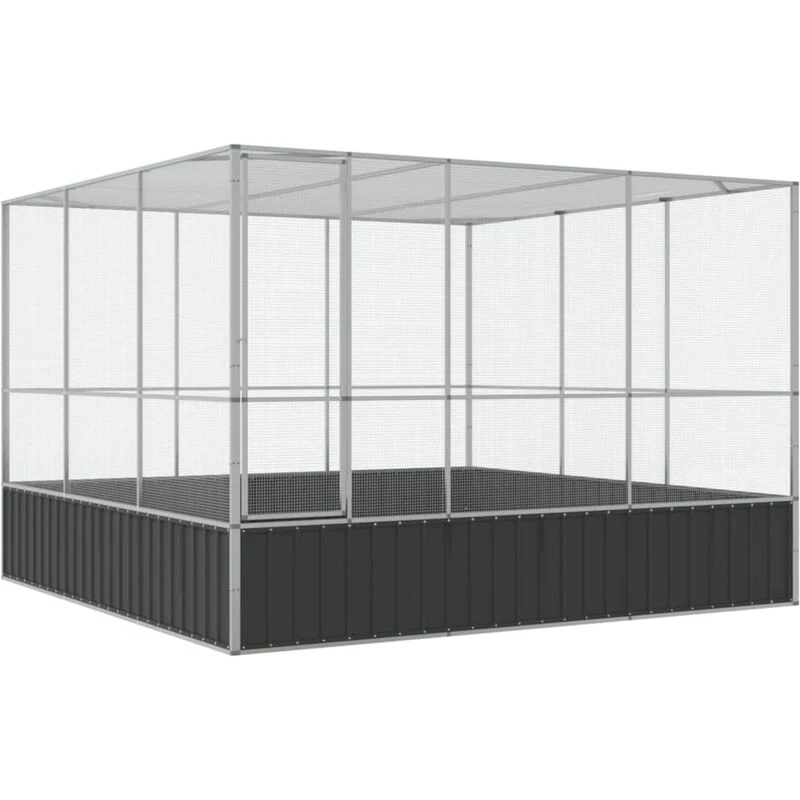 Image of VIDAXL Aviary Silver 311x307x212cm Steel vidaXL 8721012410497