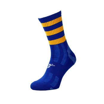 Image of Precision Pro Hooped GAA Mid Socks Royal/Amber - UK Size 7-11