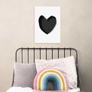 East End Prints Black Heart Print Black/white