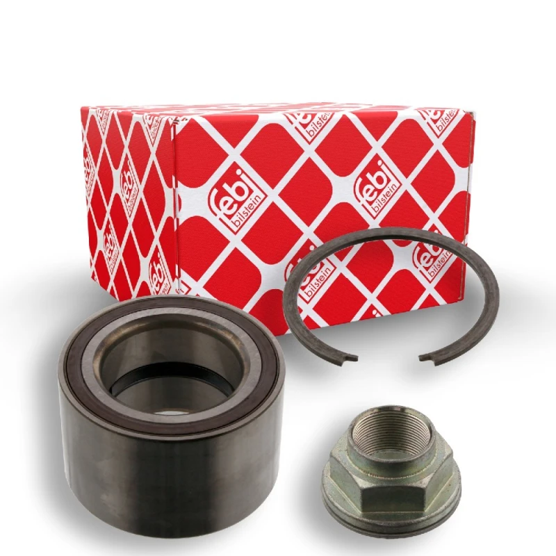 Image of FEBI BILSTEIN 36309 Wheel bearing kit with axle nut, Front Axle Right, with ABS sensor ring Wheel Bearing Kit (654)