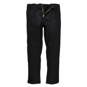 image of Biz Weld Mens Flame Resistant Trousers Black Small 32"