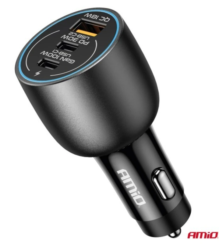 Image of AMiO 04371 Car mobile phone charger Black Car mobile phone charger (100026)