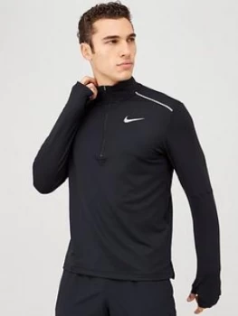 Image of Nike 1/2 Zip Running Top - Black, Size 2XL, Men