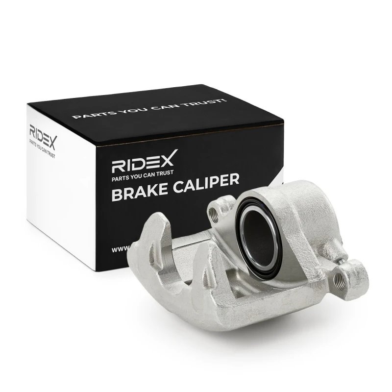 Image of RIDEX 78B0272 Brake caliper Front Axle, without holder Cast Iron Brake Caliper (78)