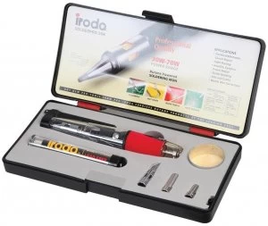 Image of IRODA SolderPro 50 30-70W Butane Gas Soldering Iron Kit