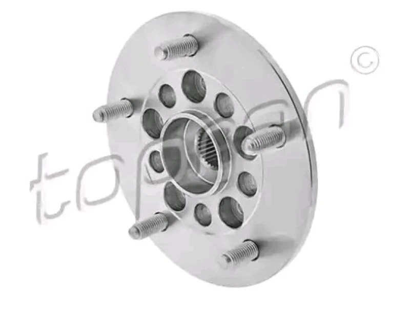 Image of TOPRAN 304 860 Wheel Hub Front Axle Right, with studs Wheel Hub (653)