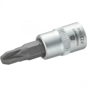 Image of Toolcraft 1/4" Drive Socket With Pozidriv Bit PZ3