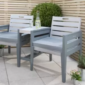 Image of Grigio 2 Seater Bistro Set Light Grey