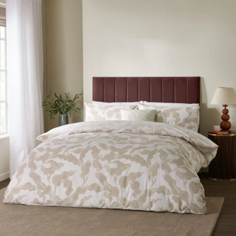 Image of HOEM Hoem Lauro Printed Reversible Duvet Cover Set, Single, Beige