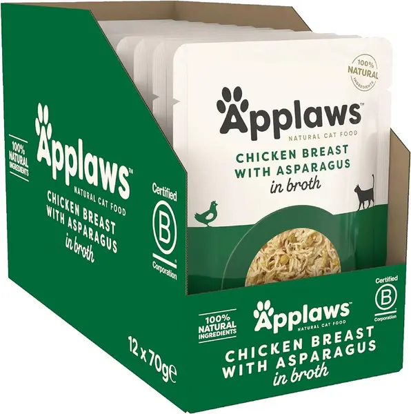 image of Applaws Chicken and Asparagus Cat Food 12 x 70g