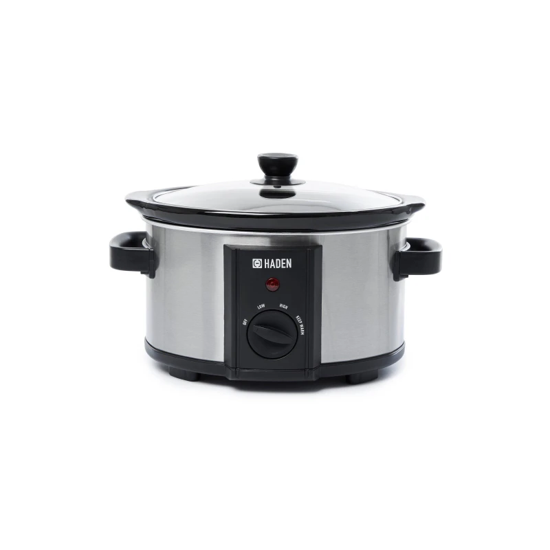 Image of Haden 3.5L Slow Cooker 207067, Silver & Black