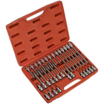 Image of Sealey 32 Piece 1/2" Drive Torx Socket Bit Set 1/2"