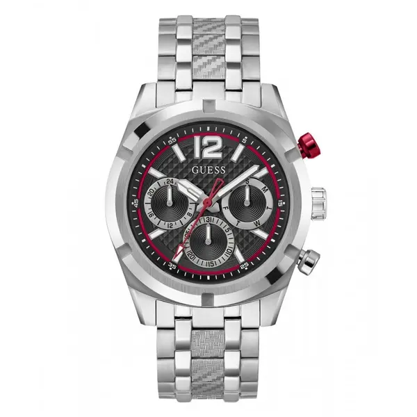 Image of Guess Watches Gents Resistance Silver Tone Watch GW0714G1