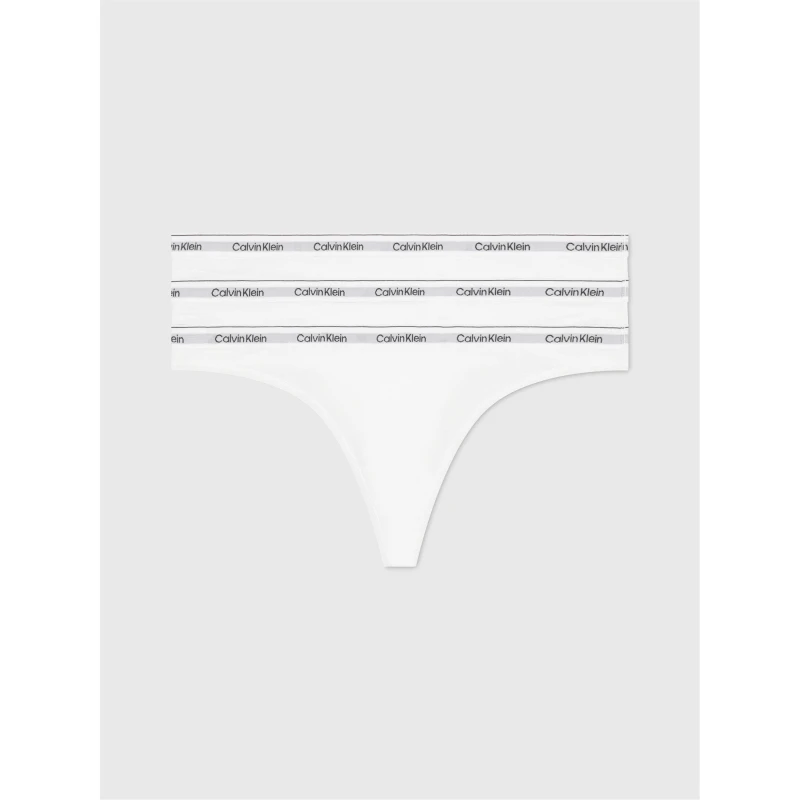 Image of Calvin Klein 3 Pack Thongs Thong Briefs 8 (XS) White 42404401310