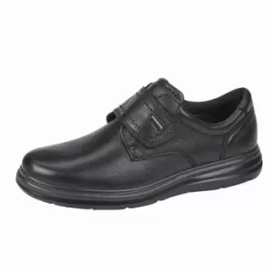 IMAC Mens Leather Extra Wide Casual Shoes (11 UK) (Black)