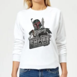 Image of Star Wars Boba Fett Skeleton Womens Sweatshirt - White - 3XL
