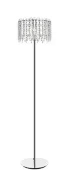 image of Belize 3 Light Floor Lamp Chrome Crystal