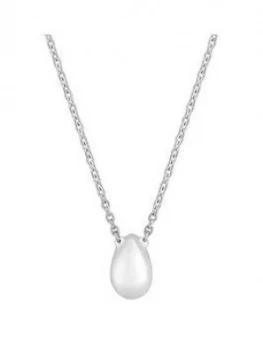 image of Simply Silver Polished Small Bead Pendant Necklace