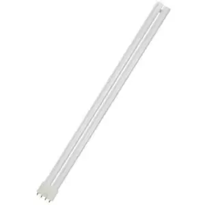 Image of Crompton Lamps CFL PLL 40W 2G11 Dimmable Single Turn L-Type 3500K White Frosted 3320lm 4-Pin Energy Saving Push Fit Compact Fluorescent Dulux-L