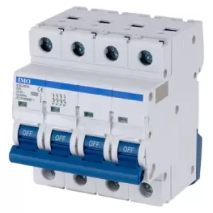 Image of IMO B10C4063A 63A 4Pole MCB C Curve 4 Module